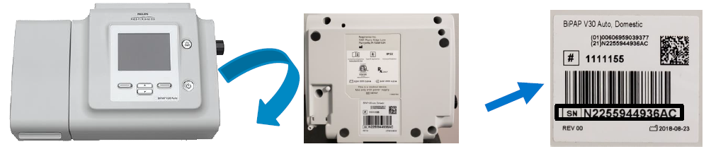 Locate Serial Number V30